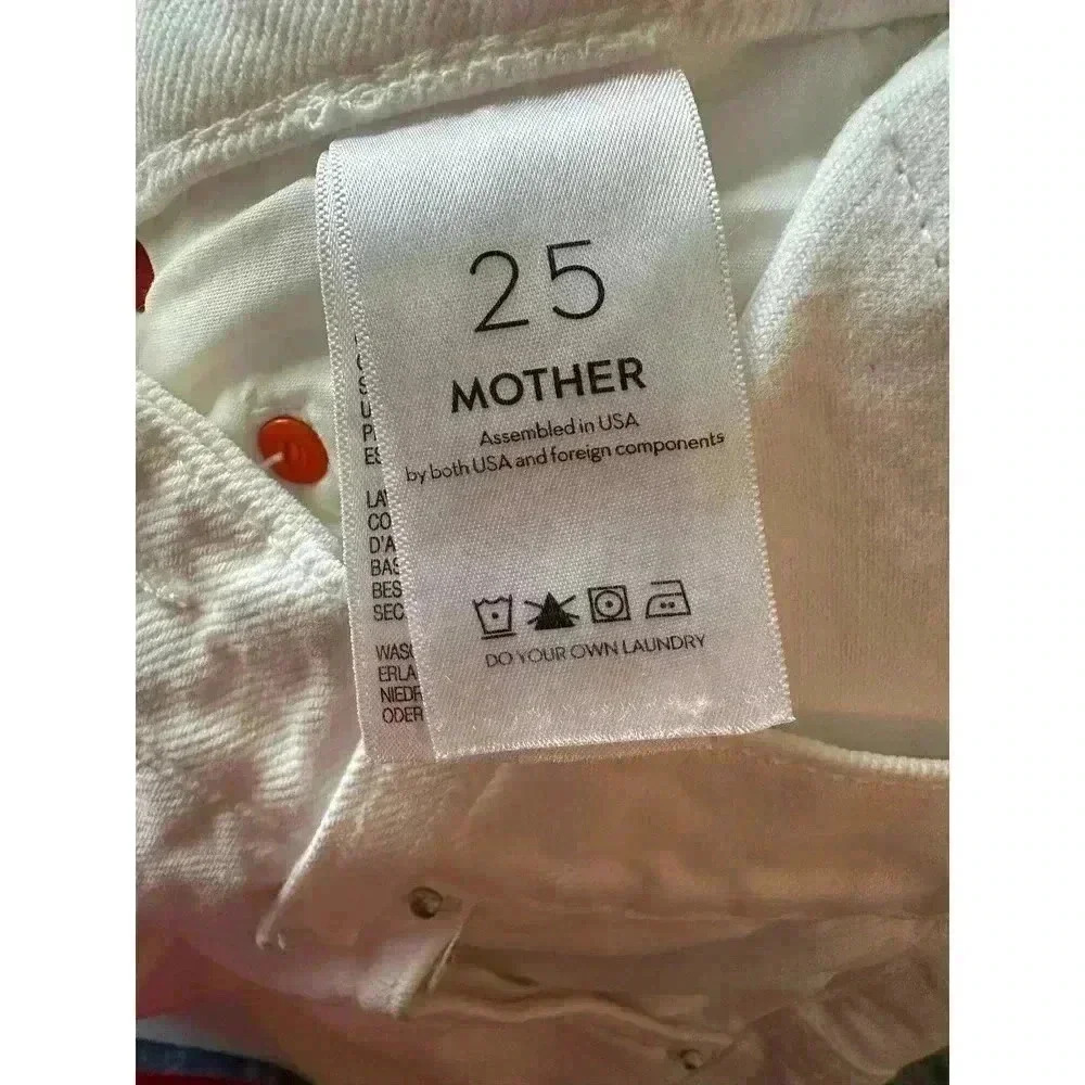 Mother SNACKS! HIGH WAISTED TWIZZY SKIMP STICKY RICE Straight Leg Jeans NWOT - Picture 8 of 8